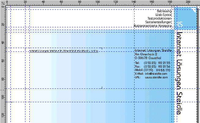 ILS- Briefbogen Detail mit Konstruktionslinien