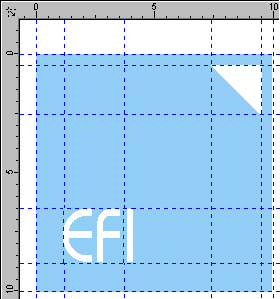 EFI Logo Proportionen mit Konstruktionslinien