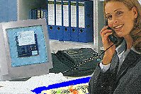 telefonieren in Arbeitsumgebung